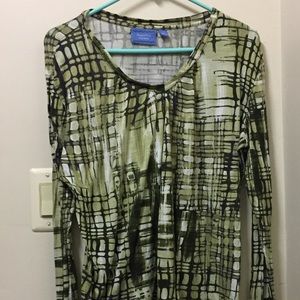 Green print Vera blouse